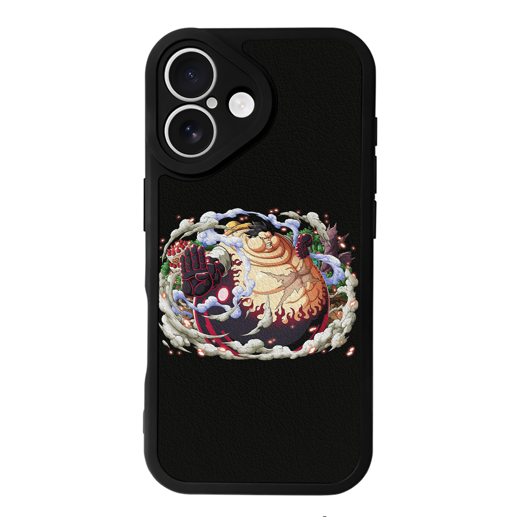 （画像用） ワンピース モンキー・D・ルフィ ONE PIECE Monkey D. Luffy 【iPhone 16シリーズ対応】シリコンスマホケース（レザー調） 材質：シリコン
